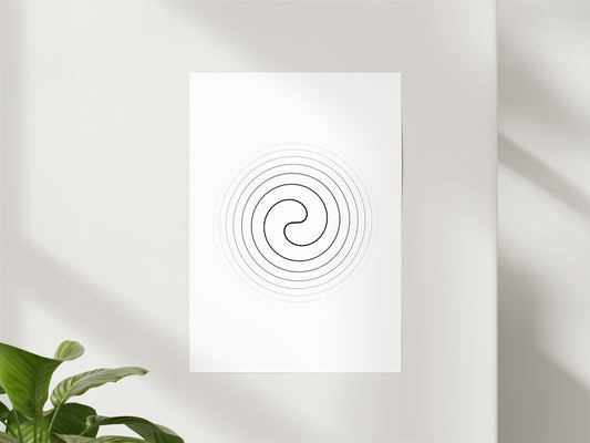 Fermat-Spirale Poster (gerahmt) - DIN A3