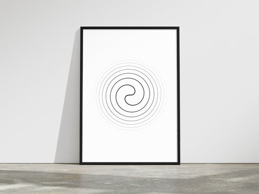 Fermat-Spirale Poster (gerahmt) - DIN A3