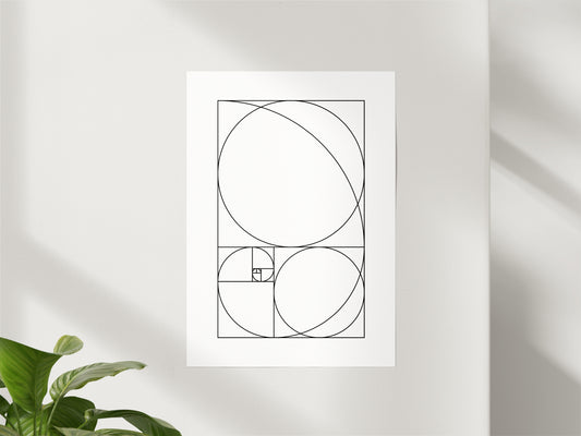 Goldener Schnitt Poster (gerahmt) - DIN A3