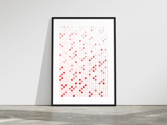 Primzahlen Poster (gerahmt) - DIN A3