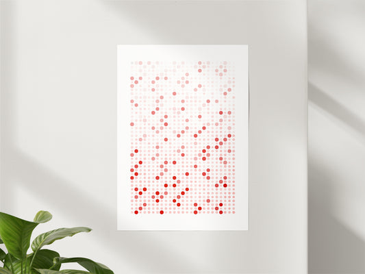 Primzahlen Poster (gerahmt) - DIN A3